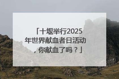 十堰举行2025年世界献血者日活动，你献血了吗？