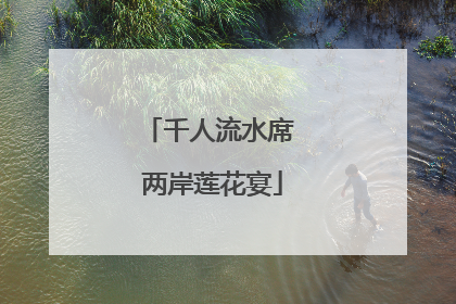 千人流水席 两岸莲花宴