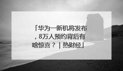 华为一新机将发布，8万人预约背后有啥惊喜？｜热财经