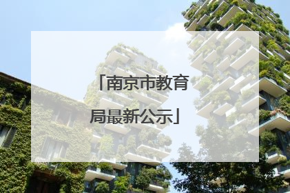 南京市教育局最新公示