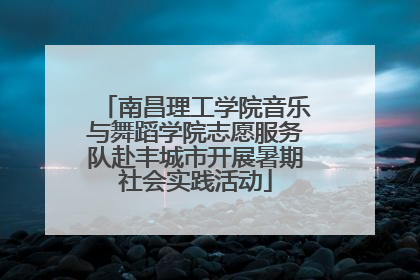南昌理工学院音乐与舞蹈学院志愿服务队赴丰城市开展暑期社会实践活动