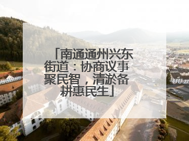 南通通州兴东街道：协商议事聚民智，清淤备耕惠民生
