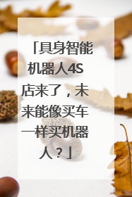 具身智能机器人4S店来了，未来能像买车一样买机器人？