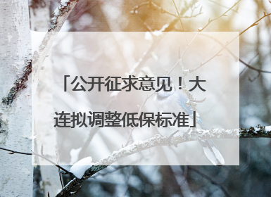 公开征求意见！大连拟调整低保标准