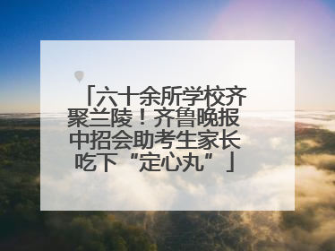 六十余所学校齐聚兰陵！齐鲁晚报中招会助考生家长吃下“定心丸”