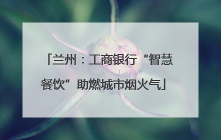 兰州：工商银行“智慧餐饮”助燃城市烟火气