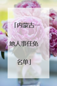 内蒙古一地人事任免名单
