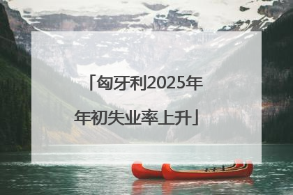 匈牙利2025年年初失业率上升