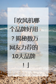 吹风机哪个品牌好用？揭秘数万网友力荐的10大品牌！