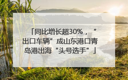 同比增长超30%，“出口车辆”成山东港口青岛港出海“头号选手”
