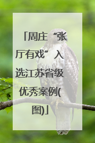 周庄“张厅有戏”入选江苏省级优秀案例(图)