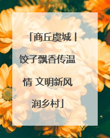 商丘虞城丨饺子飘香传温情 文明新风润乡村