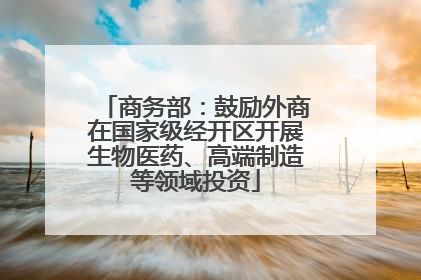 商务部：鼓励外商在国家级经开区开展生物医药、高端制造等领域投资