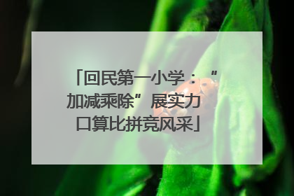 回民第一小学：“加减乘除”展实力 口算比拼竞风采