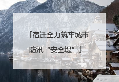 宿迁全力筑牢城市防汛“安全堤”