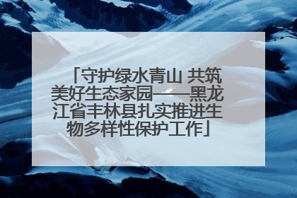 守护绿水青山 共筑美好生态家园——黑龙江省丰林县扎实推进生物多样性保护工作