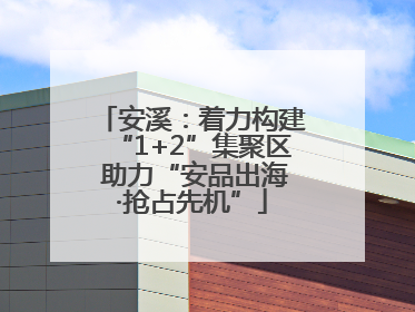安溪：着力构建“1+2”集聚区 助力“安品出海·抢占先机”