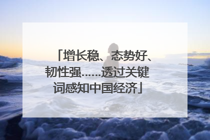 增长稳、态势好、韧性强……透过关键词感知中国经济