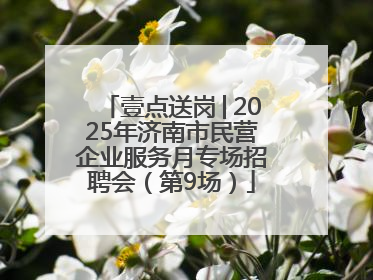 壹点送岗│2025年济南市民营企业服务月专场招聘会（第9场）