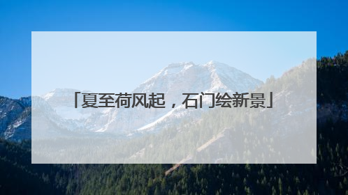 夏至荷风起，石门绘新景