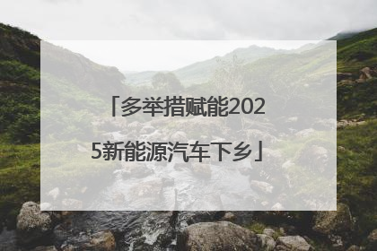 多举措赋能2025新能源汽车下乡