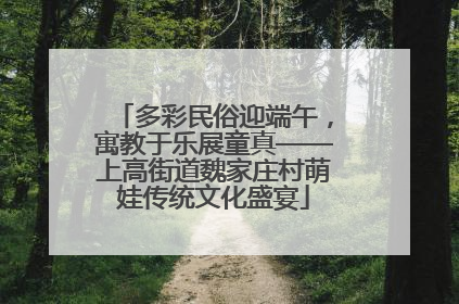 多彩民俗迎端午，寓教于乐展童真——上高街道魏家庄村萌娃传统文化盛宴