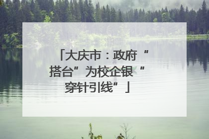 大庆市：政府“搭台”为校企银“穿针引线”