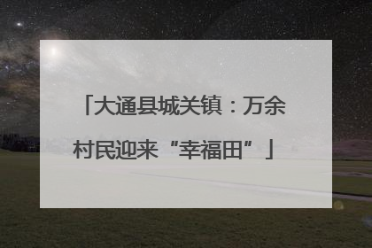大通县城关镇：万余村民迎来“幸福田”