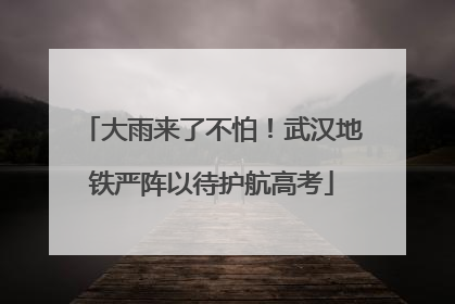 大雨来了不怕！武汉地铁严阵以待护航高考
