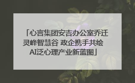 心言集团安吉办公室乔迁灵峰智慧谷 政企携手共绘AI泛心理产业新蓝图