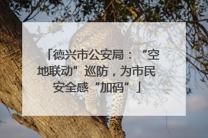 德兴市公安局：“空地联动”巡防，为市民安全感“加码”