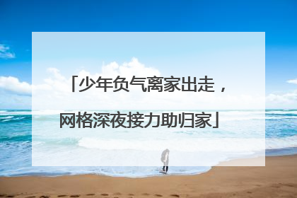 少年负气离家出走，网格深夜接力助归家