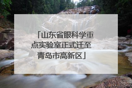 山东省眼科学重点实验室正式迁至青岛市高新区
