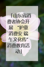 山东省消费者协会开展 “护童消费安 端午文化传”消费教育活动