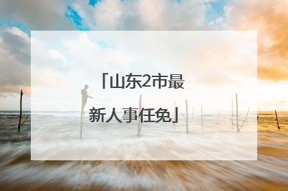 山东2市最新人事任免