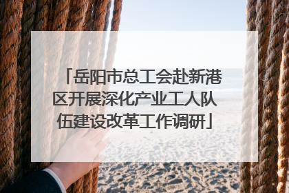 岳阳市总工会赴新港区开展深化产业工人队伍建设改革工作调研