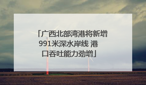 广西北部湾港将新增991米深水岸线 港口吞吐能力劲增