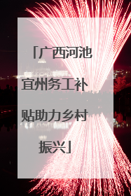 广西河池宜州务工补贴助力乡村振兴