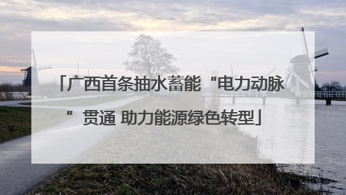 广西首条抽水蓄能“电力动脉”贯通 助力能源绿色转型