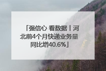强信心 看数据丨河北前4个月快递业务量同比增40.6%