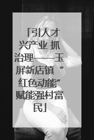 引人才 兴产业 抓治理——玉屏新店镇“红色动能”赋能强村富民
