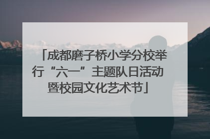 成都磨子桥小学分校举行“六一”主题队日活动暨校园文化艺术节
