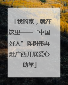 我的家，就在这里——“中国好人”陈树伟再赴广西开展爱心助学