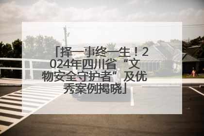 择一事终一生！2024年四川省“文物安全守护者”及优秀案例揭晓