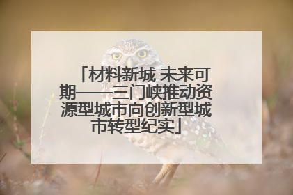 材料新城 未来可期——三门峡推动资源型城市向创新型城市转型纪实