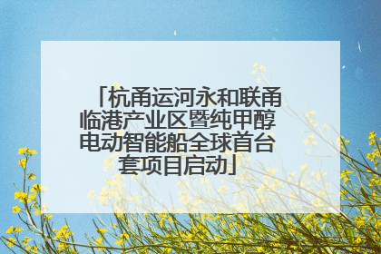 杭甬运河永和联甬临港产业区暨纯甲醇电动智能船全球首台套项目启动