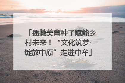 播撒美育种子赋能乡村未来！“文化筑梦·绽放中原”走进中牟