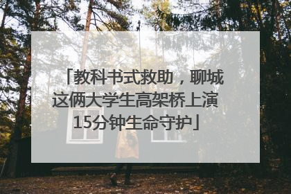 教科书式救助，聊城这俩大学生高架桥上演15分钟生命守护