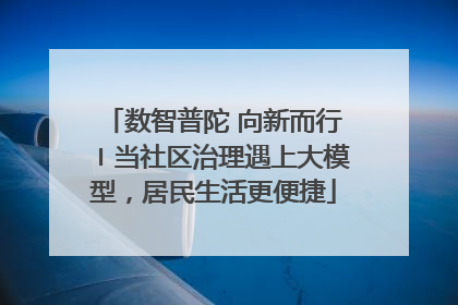 数智普陀 向新而行〡当社区治理遇上大模型，居民生活更便捷