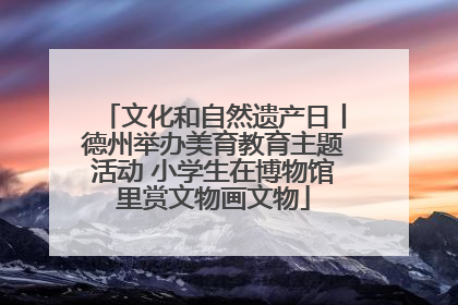 文化和自然遗产日丨德州举办美育教育主题活动 小学生在博物馆里赏文物画文物